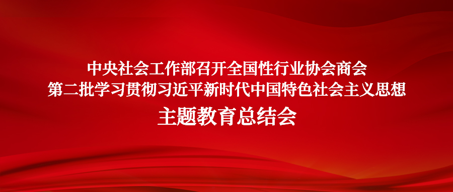 中央社会工作部召开全国性行业协会商会第二批学习贯彻习近平新时代中国特色社会主义思想主题教育总结会